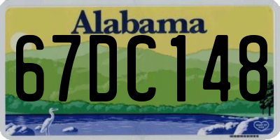 AL license plate 67DC148