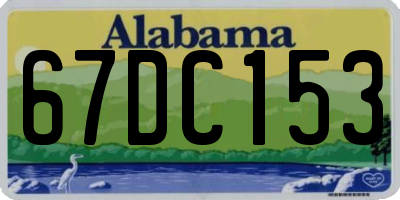 AL license plate 67DC153