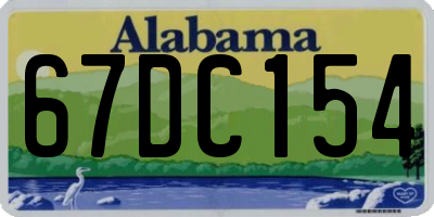 AL license plate 67DC154