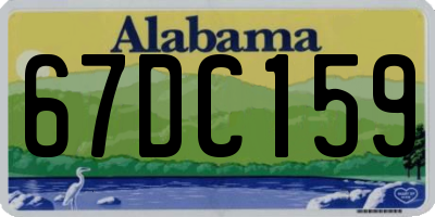 AL license plate 67DC159