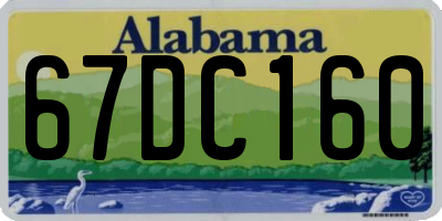 AL license plate 67DC160