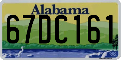 AL license plate 67DC161