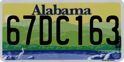 AL license plate 67DC163