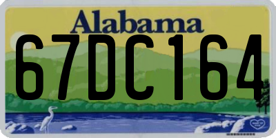 AL license plate 67DC164