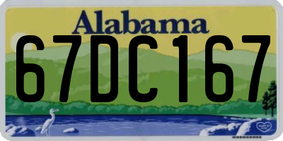 AL license plate 67DC167