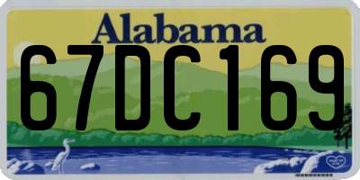 AL license plate 67DC169