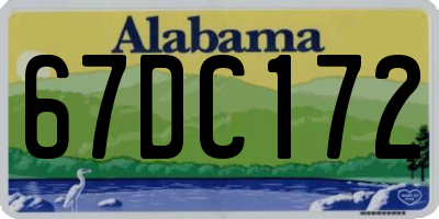 AL license plate 67DC172
