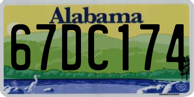 AL license plate 67DC174