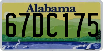 AL license plate 67DC175