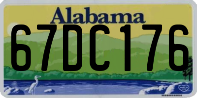 AL license plate 67DC176