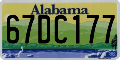 AL license plate 67DC177