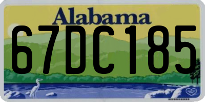 AL license plate 67DC185