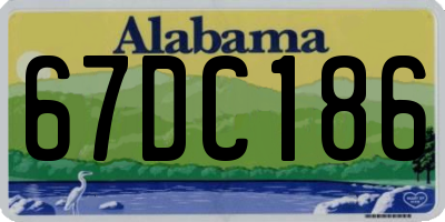 AL license plate 67DC186
