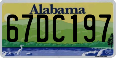 AL license plate 67DC197