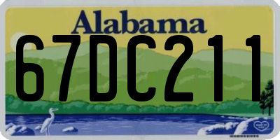 AL license plate 67DC211