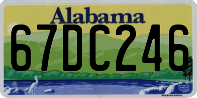 AL license plate 67DC246