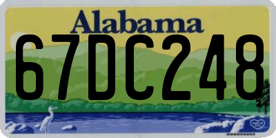 AL license plate 67DC248