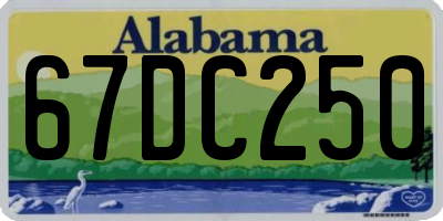 AL license plate 67DC250