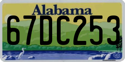 AL license plate 67DC253