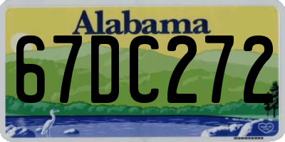 AL license plate 67DC272