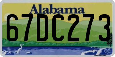 AL license plate 67DC273