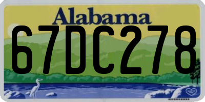AL license plate 67DC278