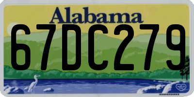 AL license plate 67DC279