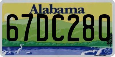AL license plate 67DC280
