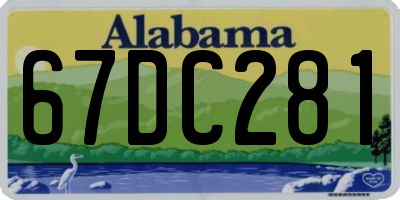 AL license plate 67DC281