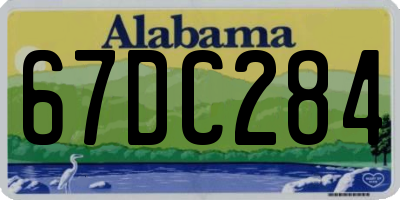 AL license plate 67DC284