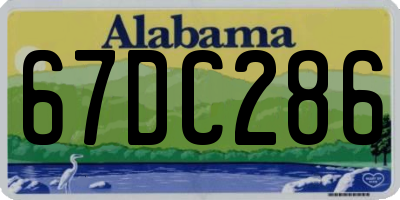 AL license plate 67DC286
