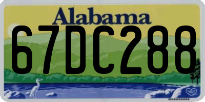 AL license plate 67DC288