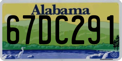 AL license plate 67DC291