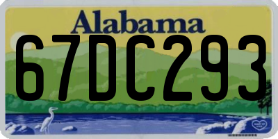 AL license plate 67DC293
