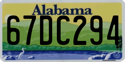 AL license plate 67DC294