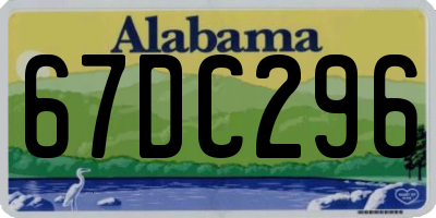 AL license plate 67DC296