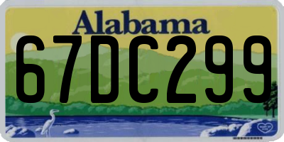 AL license plate 67DC299