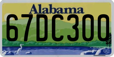 AL license plate 67DC300