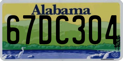 AL license plate 67DC304