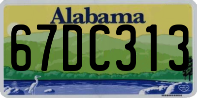 AL license plate 67DC313