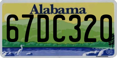 AL license plate 67DC320