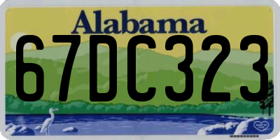 AL license plate 67DC323