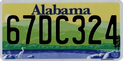 AL license plate 67DC324