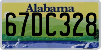AL license plate 67DC328