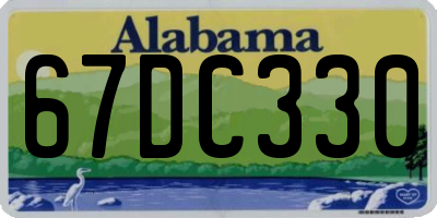 AL license plate 67DC330