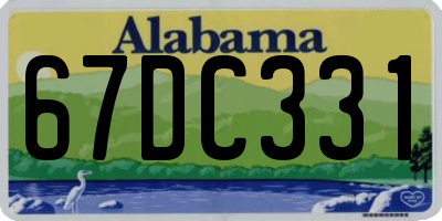 AL license plate 67DC331