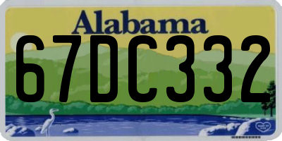 AL license plate 67DC332