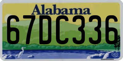 AL license plate 67DC336