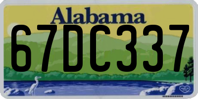 AL license plate 67DC337