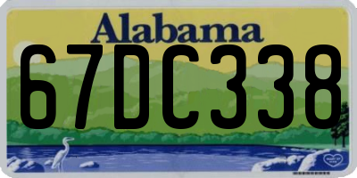 AL license plate 67DC338